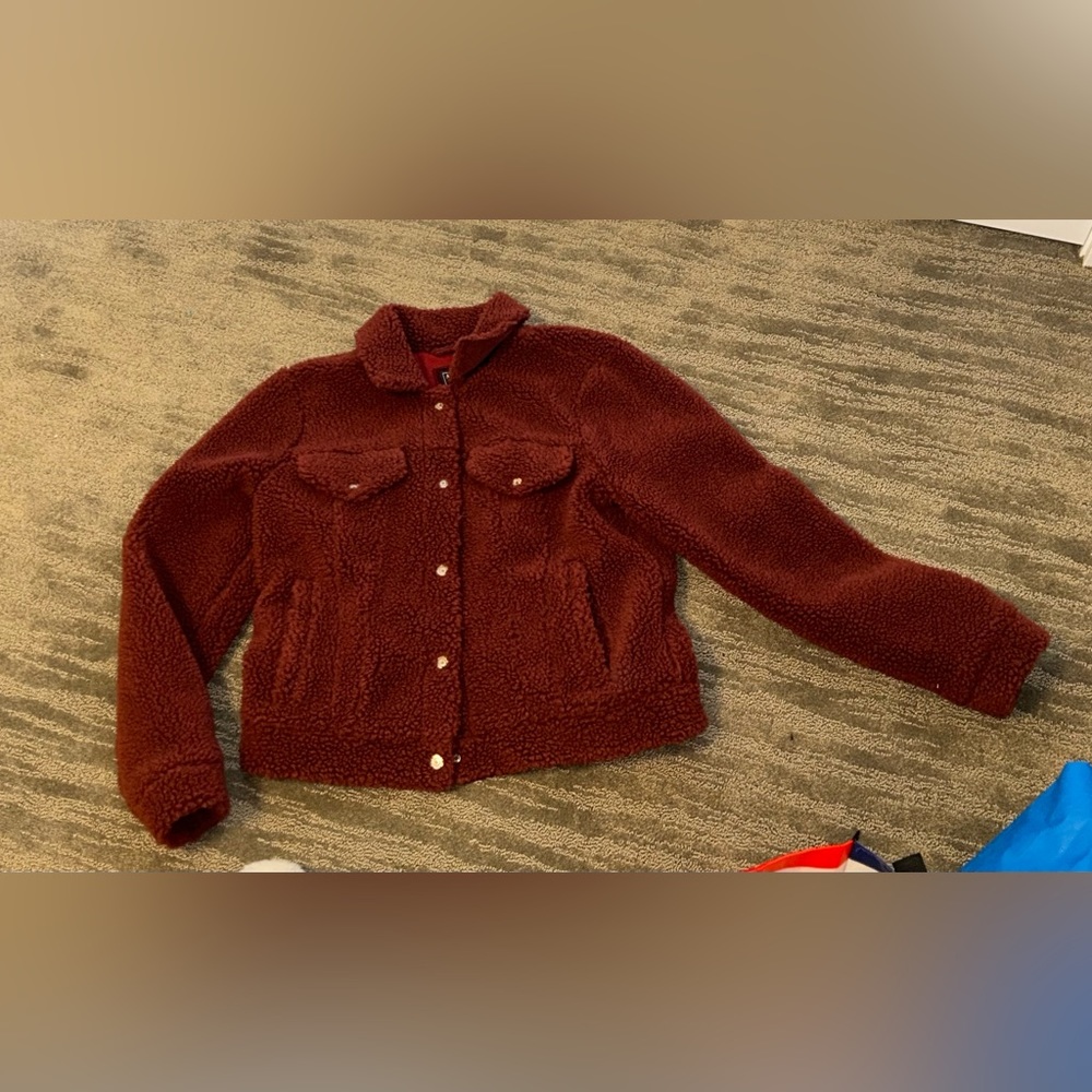 Abercrombie and Fitch size medium sherpa trucker jacket